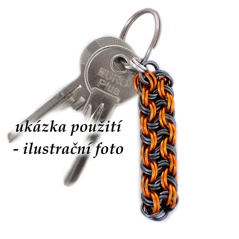 Klíčenka Vipera tmavě růžová se stříbrnou